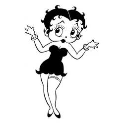 Disegno da colorare: Betty Boop (Cartoni animati) #26000 - Pagine da Colorare Stampabili Gratuite