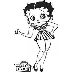 Disegno da colorare: Betty Boop (Cartoni animati) #26010 - Pagine da Colorare Stampabili Gratuite
