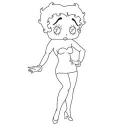 Disegno da colorare: Betty Boop (Cartoni animati) #26035 - Pagine da Colorare Stampabili Gratuite