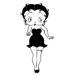 Disegno da colorare: Betty Boop (Cartoni animati) #26066 - Pagine da Colorare Stampabili Gratuite