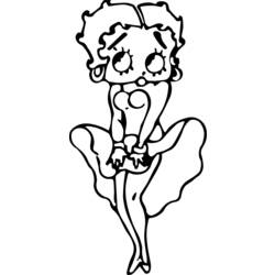 Disegno da colorare: Betty Boop (Cartoni animati) #26075 - Pagine da Colorare Stampabili Gratuite