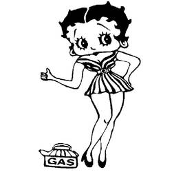 Disegno da colorare: Betty Boop (Cartoni animati) #26078 - Pagine da Colorare Stampabili Gratuite