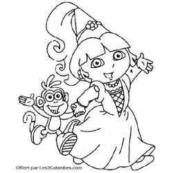 Disegno da colorare: Dora l'esploratrice (Cartoni animati) #29755 - Pagine da Colorare Stampabili Gratuite