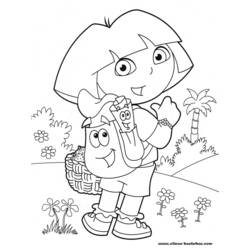 Disegno da colorare: Dora l'esploratrice (Cartoni animati) #29760 - Pagine da Colorare Stampabili Gratuite