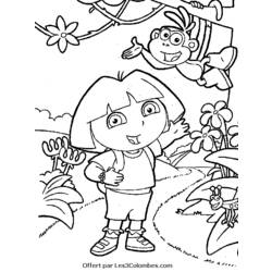 Disegno da colorare: Dora l'esploratrice (Cartoni animati) #29806 - Pagine da Colorare Stampabili Gratuite