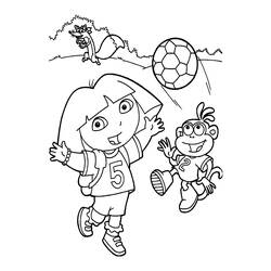 Disegno da colorare: Dora l'esploratrice (Cartoni animati) #29825 - Pagine da Colorare Stampabili Gratuite