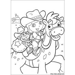 Disegno da colorare: Dora l'esploratrice (Cartoni animati) #30048 - Pagine da Colorare Stampabili Gratuite