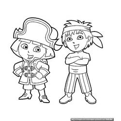 Disegno da colorare: Dora l'esploratrice (Cartoni animati) #30053 - Pagine da Colorare Stampabili Gratuite