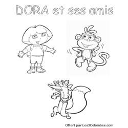 Disegno da colorare: Dora l'esploratrice (Cartoni animati) #30059 - Pagine da Colorare Stampabili Gratuite