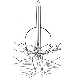 Disegno da colorare: Excalibur, la spada magica (Cartoni animati) #41849 - Pagine da Colorare Stampabili Gratuite
