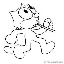 Disegno da colorare: Felice il gatto (Cartoni animati) #47835 - Pagine da Colorare Stampabili Gratuite