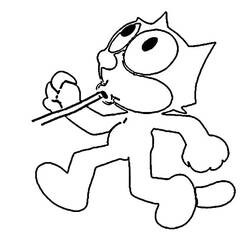 Disegno da colorare: Felice il gatto (Cartoni animati) #47878 - Pagine da Colorare Stampabili Gratuite