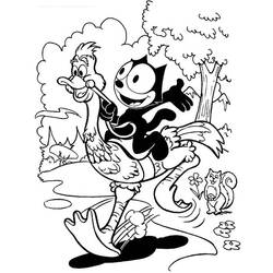 Disegno da colorare: Felice il gatto (Cartoni animati) #47881 - Pagine da Colorare Stampabili Gratuite