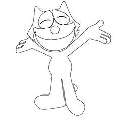 Disegno da colorare: Felice il gatto (Cartoni animati) #47892 - Pagine da Colorare Stampabili Gratuite