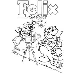 Disegno da colorare: Felice il gatto (Cartoni animati) #47900 - Pagine da Colorare Stampabili Gratuite