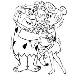 Disegno da colorare: Flintstones (Cartoni animati) #29534 - Pagine da Colorare Stampabili Gratuite