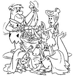 Disegno da colorare: Flintstones (Cartoni animati) #29615 - Pagine da Colorare Stampabili Gratuite