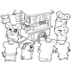 Disegno da colorare: Hamtaro (Cartoni animati) #39903 - Pagine da Colorare Stampabili Gratuite