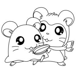 Disegno da colorare: Hamtaro (Cartoni animati) #39911 - Pagine da Colorare Stampabili Gratuite