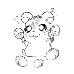 Disegno da colorare: Hamtaro (Cartoni animati) #39931 - Pagine da Colorare Stampabili Gratuite