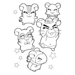 Disegno da colorare: Hamtaro (Cartoni animati) #39966 - Pagine da Colorare Stampabili Gratuite