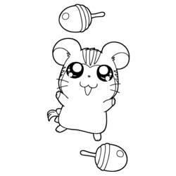 Disegno da colorare: Hamtaro (Cartoni animati) #39987 - Pagine da Colorare Stampabili Gratuite