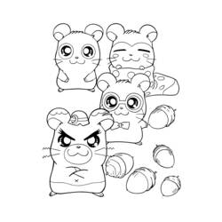 Disegno da colorare: Hamtaro (Cartoni animati) #40008 - Pagine da Colorare Stampabili Gratuite