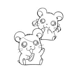 Disegno da colorare: Hamtaro (Cartoni animati) #40016 - Pagine da Colorare Stampabili Gratuite