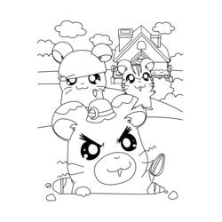 Disegno da colorare: Hamtaro (Cartoni animati) #40027 - Pagine da Colorare Stampabili Gratuite