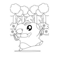 Disegno da colorare: Hamtaro (Cartoni animati) #40036 - Pagine da Colorare Stampabili Gratuite