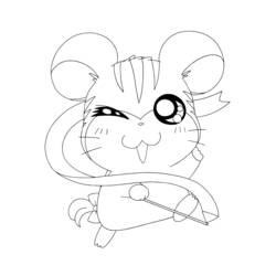 Disegno da colorare: Hamtaro (Cartoni animati) #40056 - Pagine da Colorare Stampabili Gratuite