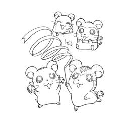 Disegno da colorare: Hamtaro (Cartoni animati) #40069 - Pagine da Colorare Stampabili Gratuite