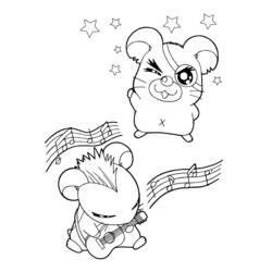 Disegno da colorare: Hamtaro (Cartoni animati) #40073 - Pagine da Colorare Stampabili Gratuite