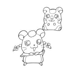 Disegno da colorare: Hamtaro (Cartoni animati) #40090 - Pagine da Colorare Stampabili Gratuite