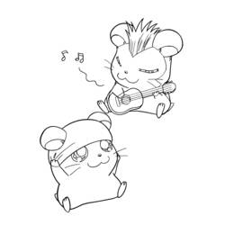 Disegno da colorare: Hamtaro (Cartoni animati) #40104 - Pagine da Colorare Stampabili Gratuite