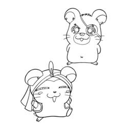 Disegno da colorare: Hamtaro (Cartoni animati) #40106 - Pagine da Colorare Stampabili Gratuite