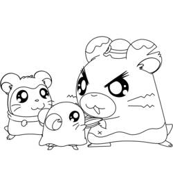 Disegno da colorare: Hamtaro (Cartoni animati) #40110 - Pagine da Colorare Stampabili Gratuite