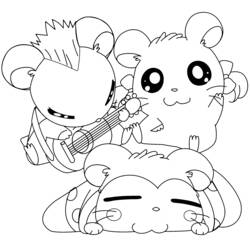 Disegno da colorare: Hamtaro (Cartoni animati) #40118 - Pagine da Colorare Stampabili Gratuite