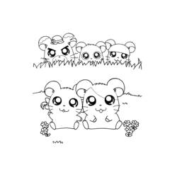 Disegno da colorare: Hamtaro (Cartoni animati) #40124 - Pagine da Colorare Stampabili Gratuite