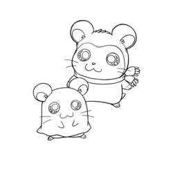 Disegno da colorare: Hamtaro (Cartoni animati) #40136 - Pagine da Colorare Stampabili Gratuite