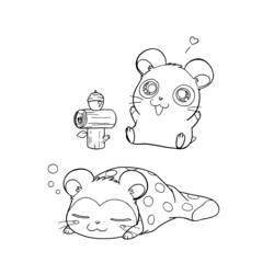 Disegno da colorare: Hamtaro (Cartoni animati) #40197 - Pagine da Colorare Stampabili Gratuite