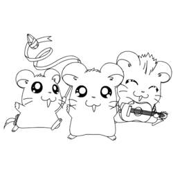 Disegno da colorare: Hamtaro (Cartoni animati) #40216 - Pagine da Colorare Stampabili Gratuite