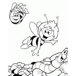 Disegno da colorare: L'ape Maya (Cartoni animati) #28268 - Pagine da Colorare Stampabili Gratuite