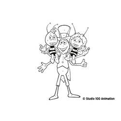 Disegno da colorare: L'ape Maya (Cartoni animati) #28274 - Pagine da Colorare Stampabili Gratuite