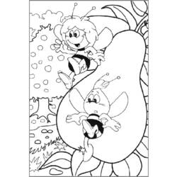 Disegno da colorare: L'ape Maya (Cartoni animati) #28280 - Pagine da Colorare Stampabili Gratuite