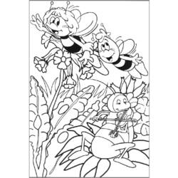 Disegno da colorare: L'ape Maya (Cartoni animati) #28295 - Pagine da Colorare Stampabili Gratuite