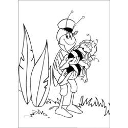Disegno da colorare: L'ape Maya (Cartoni animati) #28299 - Pagine da Colorare Stampabili Gratuite