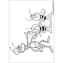 Disegno da colorare: L'ape Maya (Cartoni animati) #28391 - Pagine da Colorare Stampabili Gratuite