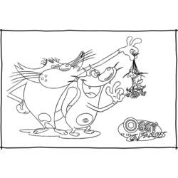 Disegno da colorare: Oggy e gli scarafaggi (Cartoni animati) #37878 - Pagine da Colorare Stampabili Gratuite
