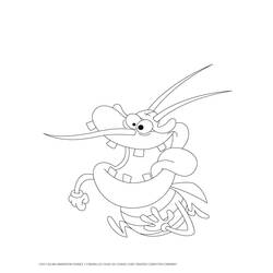 Disegno da colorare: Oggy e gli scarafaggi (Cartoni animati) #37898 - Pagine da Colorare Stampabili Gratuite